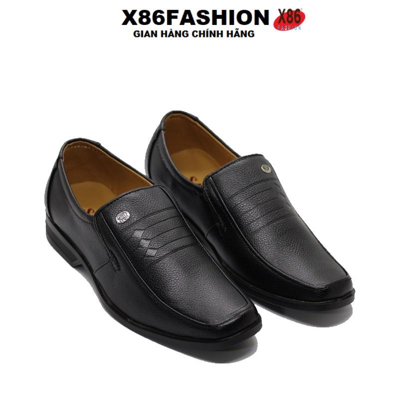 Giày tây nam trung niên X86F-OG02 chất liệu da pu cao cấp êm chân đế khâu chắc chắn