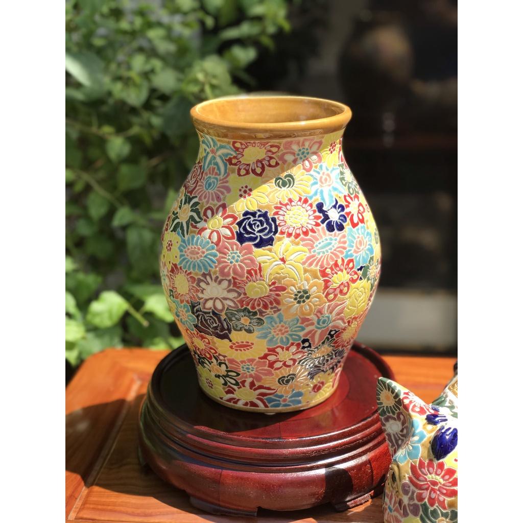 Bình Bách Hoa Ốm Gốm Sứ Nam Bộ,trang trí decor,quà tặng,tiệc trưng bày phòng khách,lọ hoa,cấm hoa,lễ