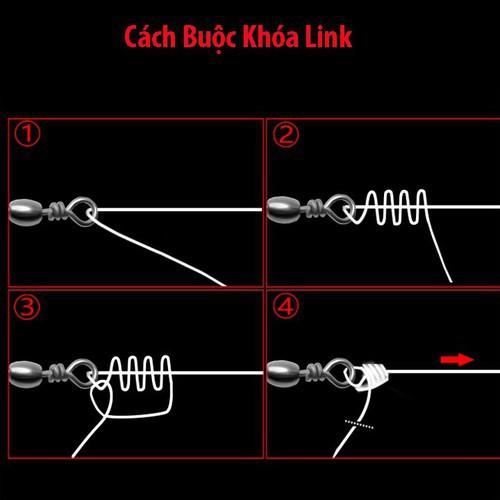 Khóa Link Câu Cá, Mã ní câu cá chữ B Khóa link giúp thay thế nhanh gọn mỗi khi đứt lưỡi câu, hay đứt cư