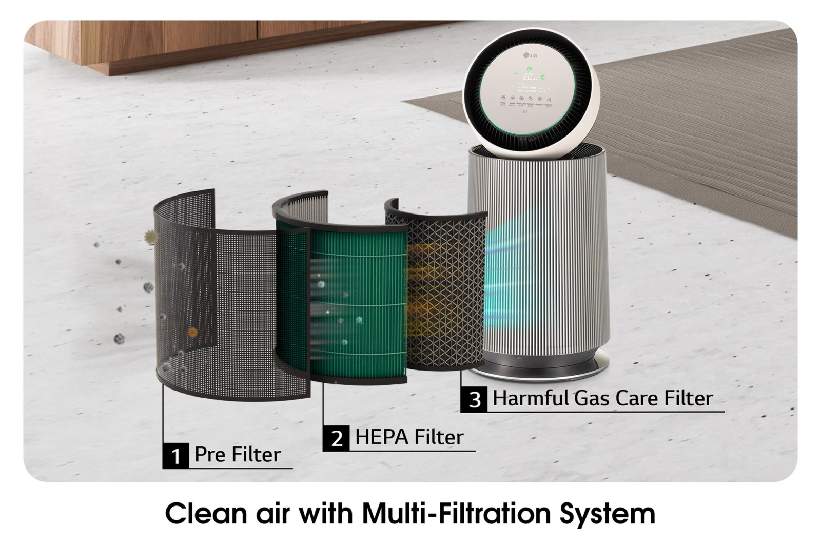 [Chỉ giao Miền Bắc/Nam] Máy lọc không khí LG PuriCare360 Alpha PET 1 tầng Lọc không khí 360˚- AS65GDBY0.ABAE - Hàng Chính Hãng