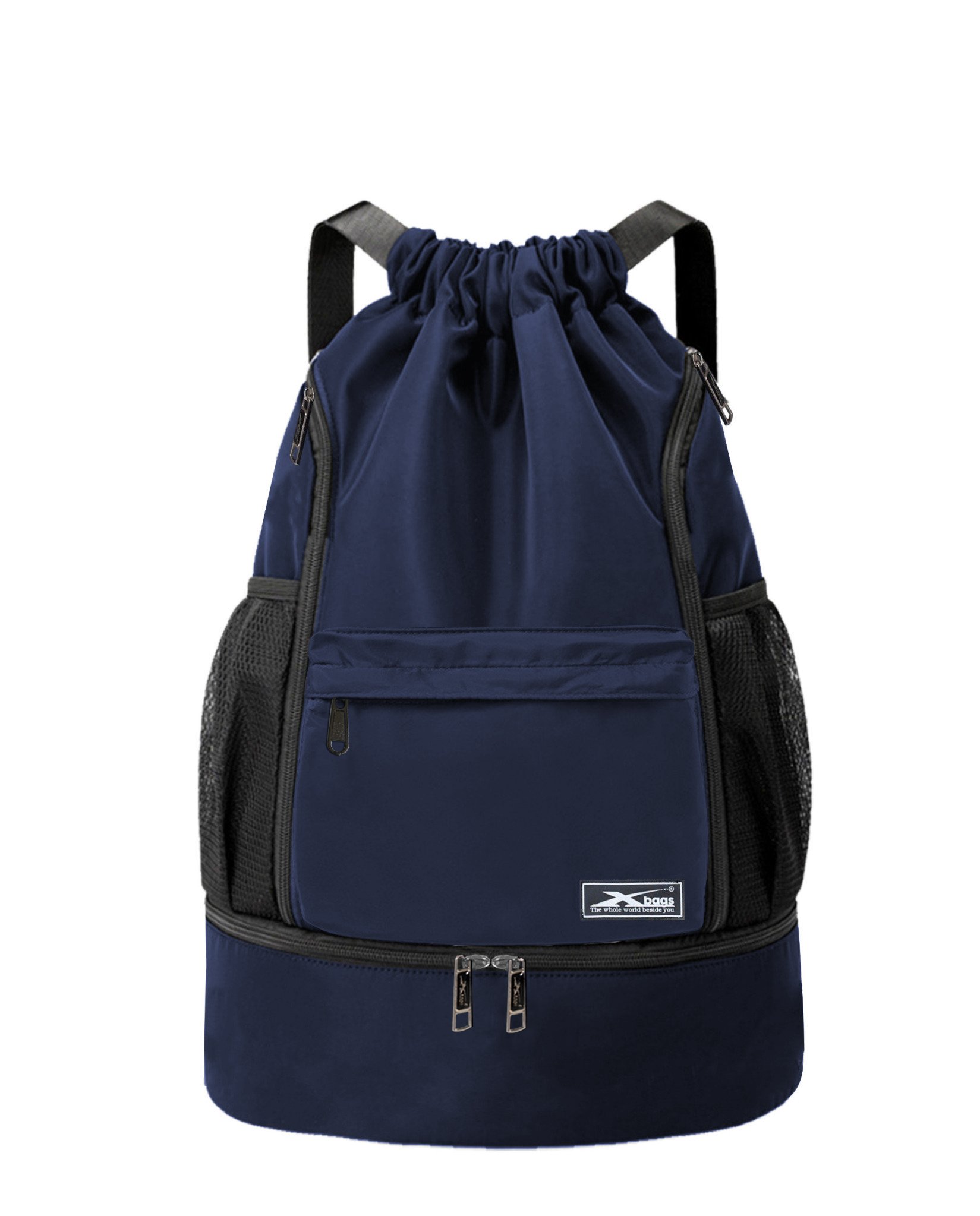 Balo dây rút thể thao xanh đen Xbags Wisdom Xb 6005, Chất liệu chống thấm nước hiệu quả, Chống tia UV