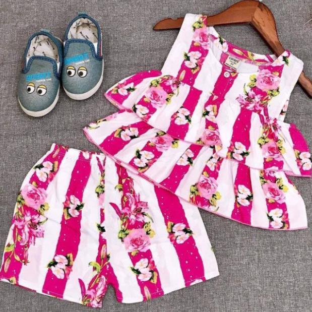 Bộ bánh bèo 2 tầng cho bé gái - Bộ quần áo bé gái -