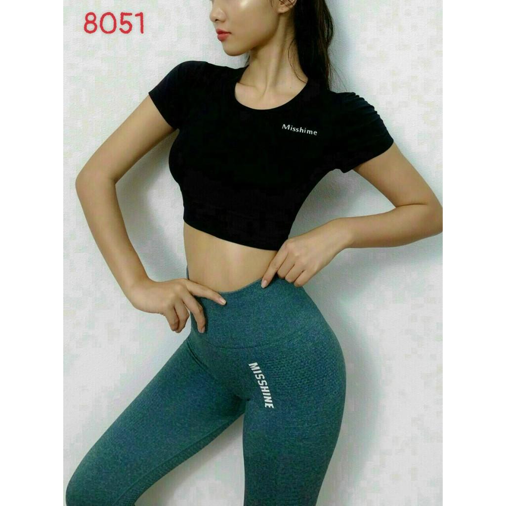 Áo Croptop Dệt Kim Tay Con Tập GYM,Yoga,Aerobic,Zumba, Chạy Bô