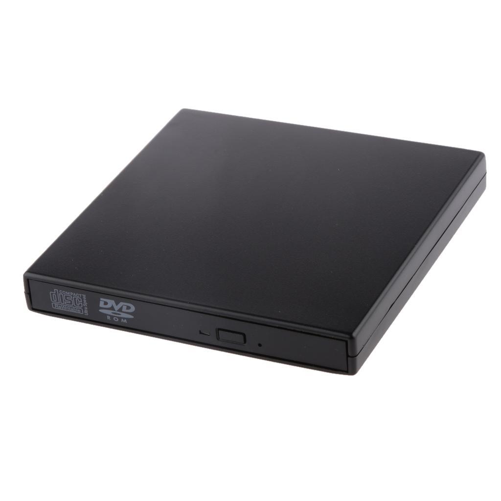 USB 2.0 External DVD Combo CD-R/RW CD-ROM DVD-ROM Burner Drive for PC Black