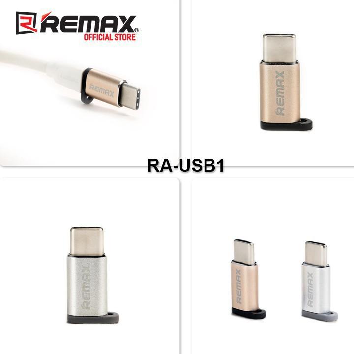 Đầu chuyển đổi OTG Micro USB sang USB TypeC Remax RA-USB1 - Hàng Chính Hãng