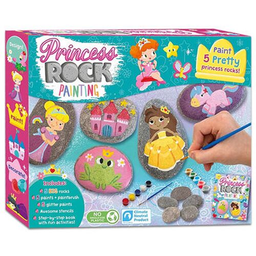 Princess Rock Painting: Craft Box Set For Kids