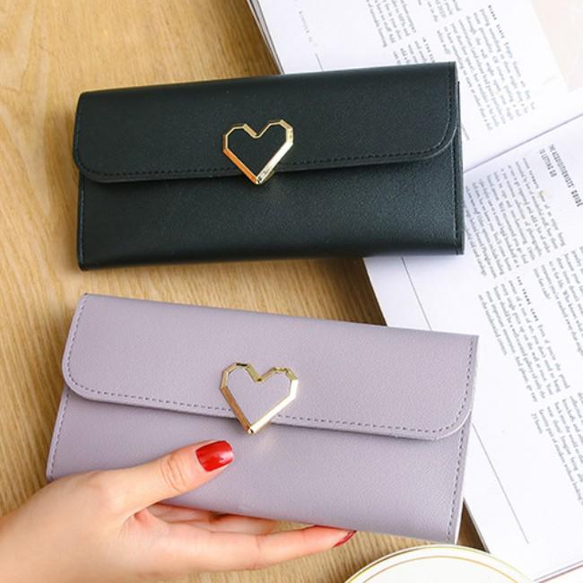 Ví nữ thời trang da cao cấp 40579 - xám