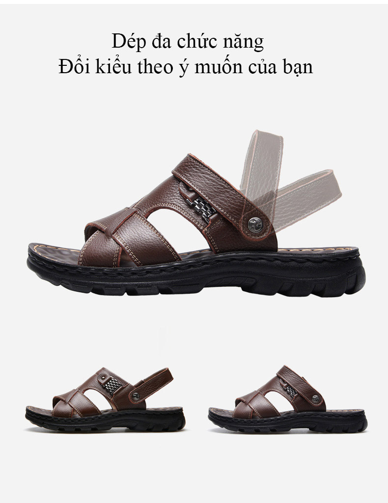 Giày sandal nam /dép quai hậu nam công sở da thật mã 692.LK