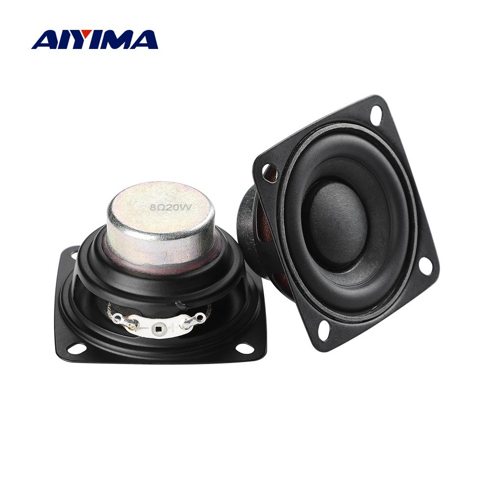 AIYIMA 2 Chiếc 2 Inch 52MM Toàn Dải Âm Thanh Loa 8 Ohm 10W 15W 20W Bộ Khuếch Đại Âm Thanh Loa Gia Đình Tự Làm Loa Bluetooth Color: 8 Ohm 10W Speaker