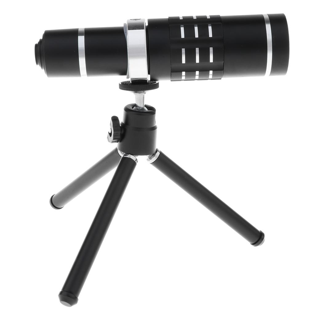 Phone Lens 18X Telephoto Lens with Tripod for Phones black