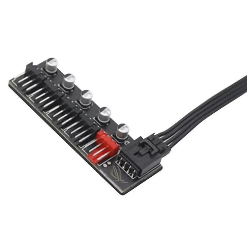 Rx Bộ Điều Khiển Tốc Độ Quạt Tản Nhiệt 4 Pin Pwm 5 Cổng Cho Máy Tính
