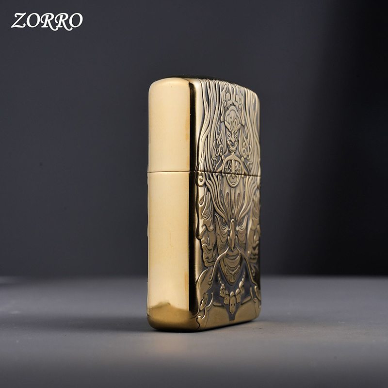 Vỏ Hột Quẹt Bật Lửa Xăng Đá Zorro Z19 Họa Tiết 3D Cực Độc Đáo Nắp Giữ Xăng Kín