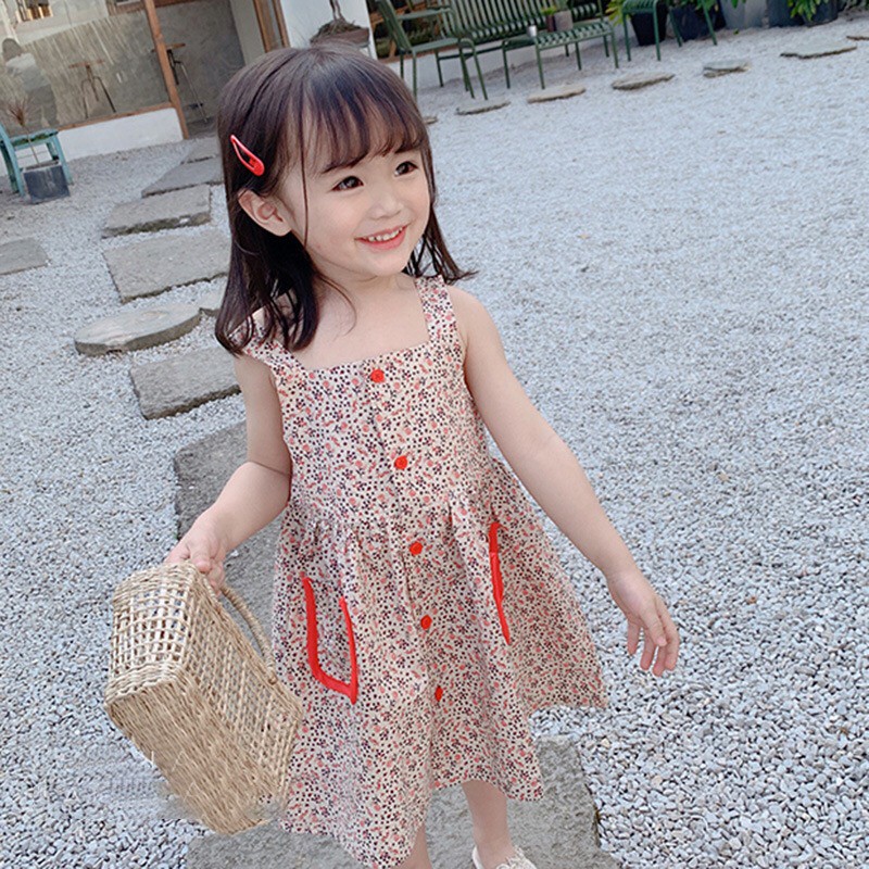 Váy đầm bé gái mùa hè hoa nhí