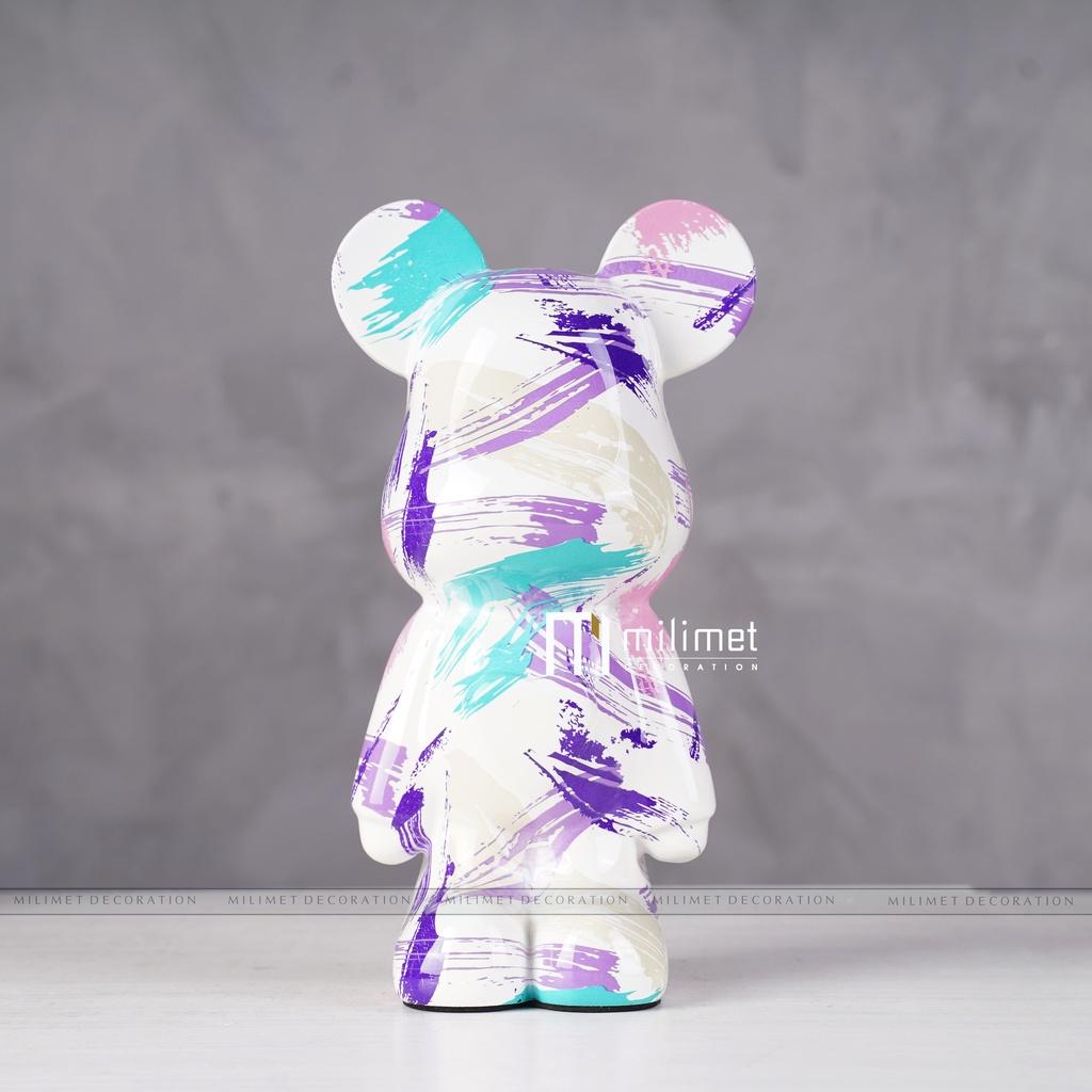 Tượng BearBrick Cao Cấp Milimet Decor 28*14*11 cm (Có sẵn) Size Nhỏ