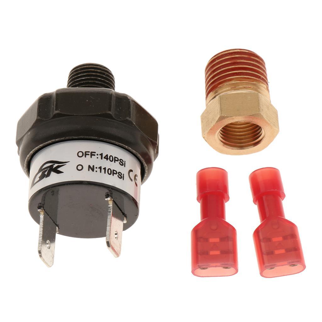 4x12V 110-140psi Pressure Switch Tank Mount Air Horn Presssure Switch Valve