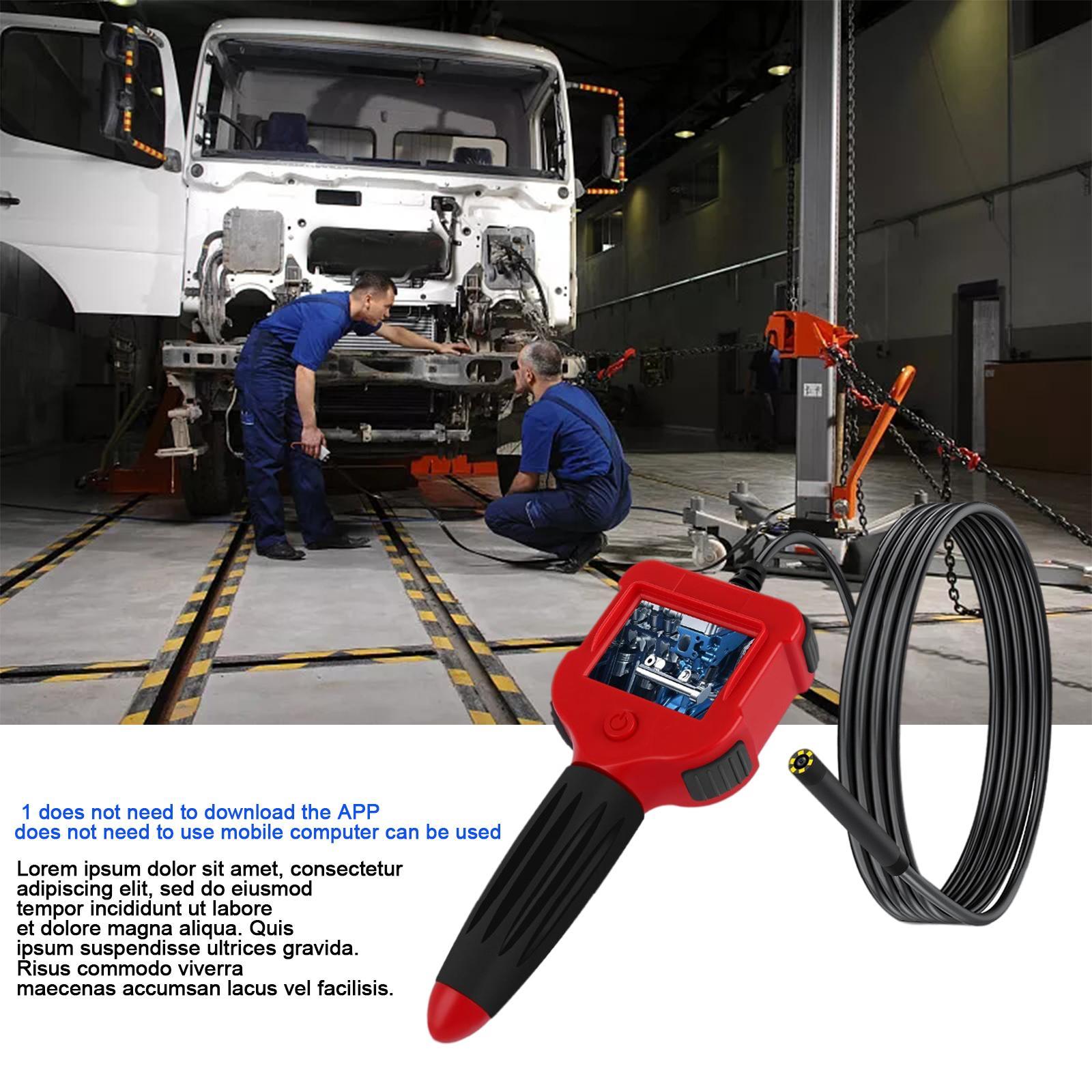 Industrial Endoscope 2.4 inch Screen 5.5mm 6 LED Lights Handheld 1 M