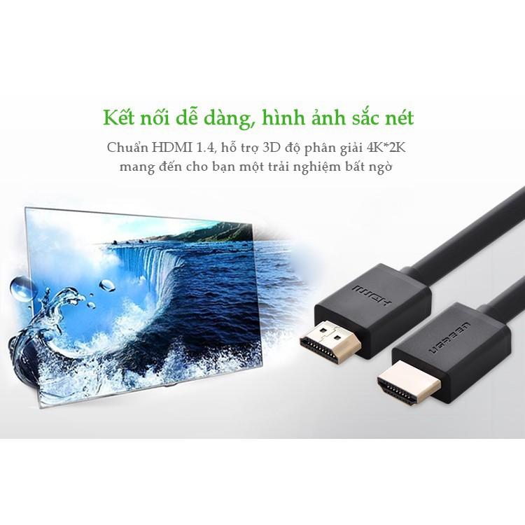 Cáp HDMI chuẩn 1.4 hỗ trợ Full HD 1080P Ugreen 10106 - Hàng chính hãng bảo hành 18 Tháng