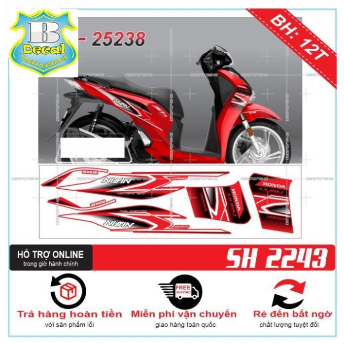 TEM XE SH 2019 DÁN XE ĐỎ