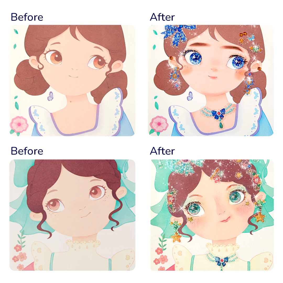 Bộ Đồ Chơi Trang Điểm và Thiết Kế Thời Trang Công Chúa 3in1 – Mideer Dress Up Game Set – Princess Makeup Kit