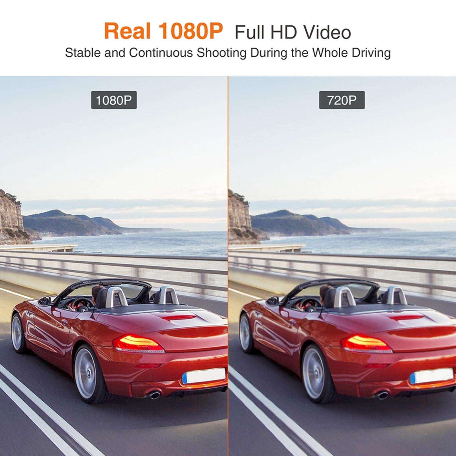 1080P HD Car DVR Dash Cam Car Driving Recorder Dual Len Vehicle Camcorder Loop-cycle Recording G-sensor Motion Detection