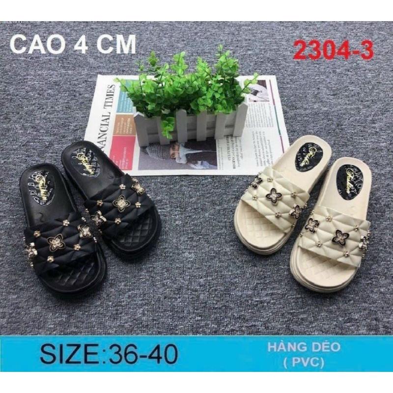 Dép nhựa nữ đế cao 4cm êm mềm ba mẫu size 36_40