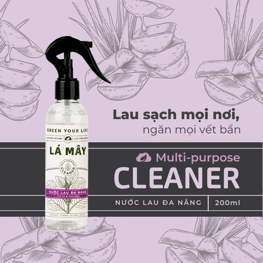 NƯỚC LAU ĐA NĂNG TÍA TÔ &amp; NHA ĐAM LÁ MÂY 200 mL