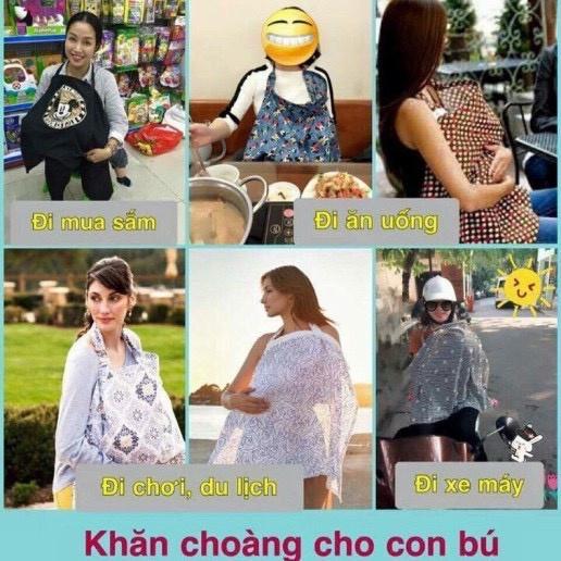 Khăn/ Áo choàng cho bé bú đa năng dành cho mẹ khi đi ra ngoài/ đi du lịch