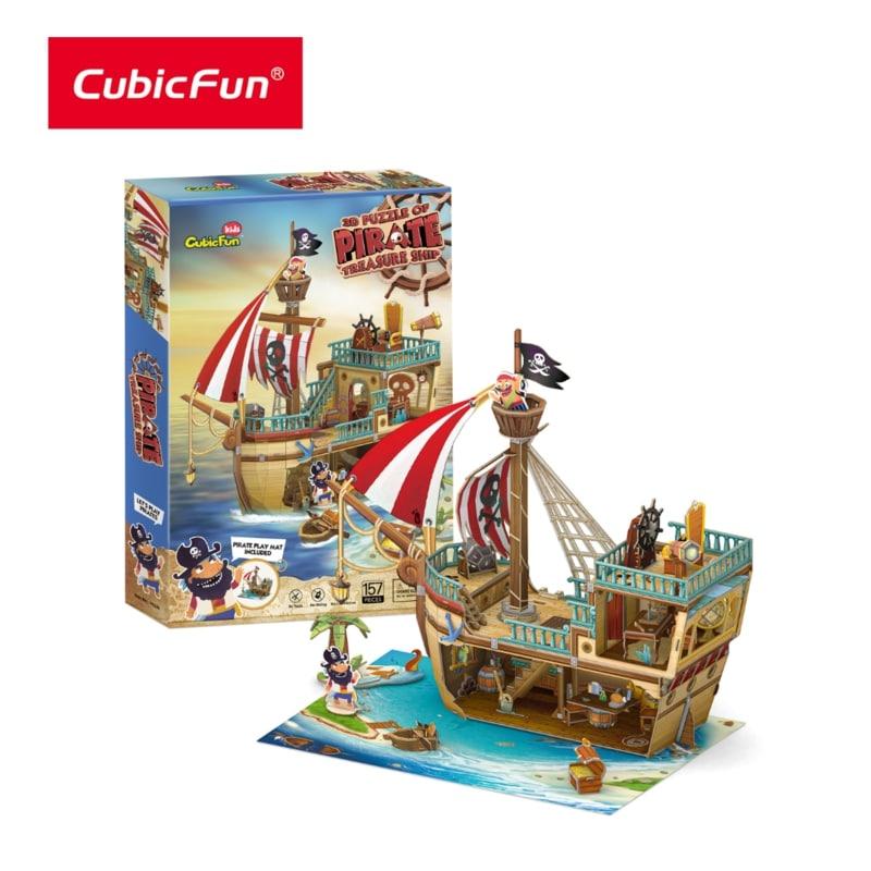 Đồ Chơi CUBIC FUN Trẻ Em Xếp Hình 3D: Kho Báu Tàu Hải Tặc P832H