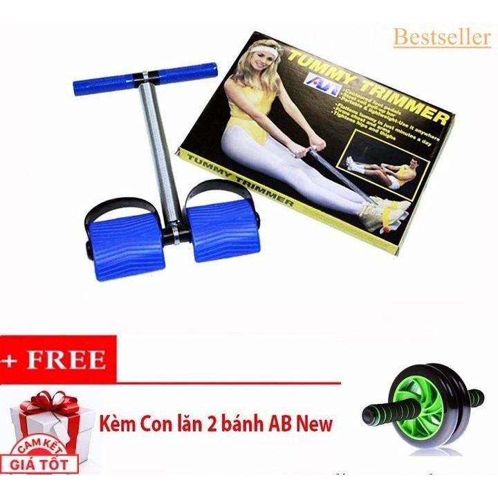 Dây Kéo Tummy Trimmer Tập Cơ Lưng Bụng Hiệu Quả Tại Nhà + Tặng Con Lăn 2 Bánh AB