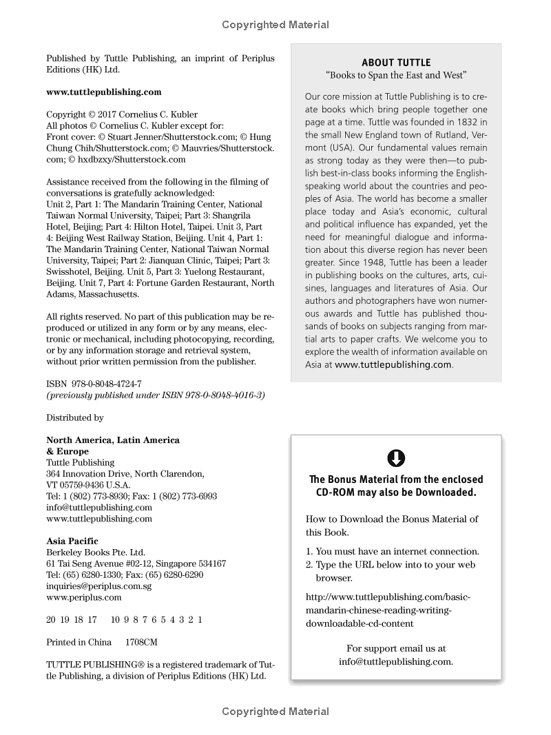 Sách ngoại văn: Basic Mandarin Chinese - Reading & Writing