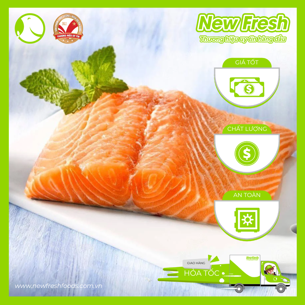 Cá Hồi Fillet Nauy Fillet Đông Lạnh Khay 1Kg