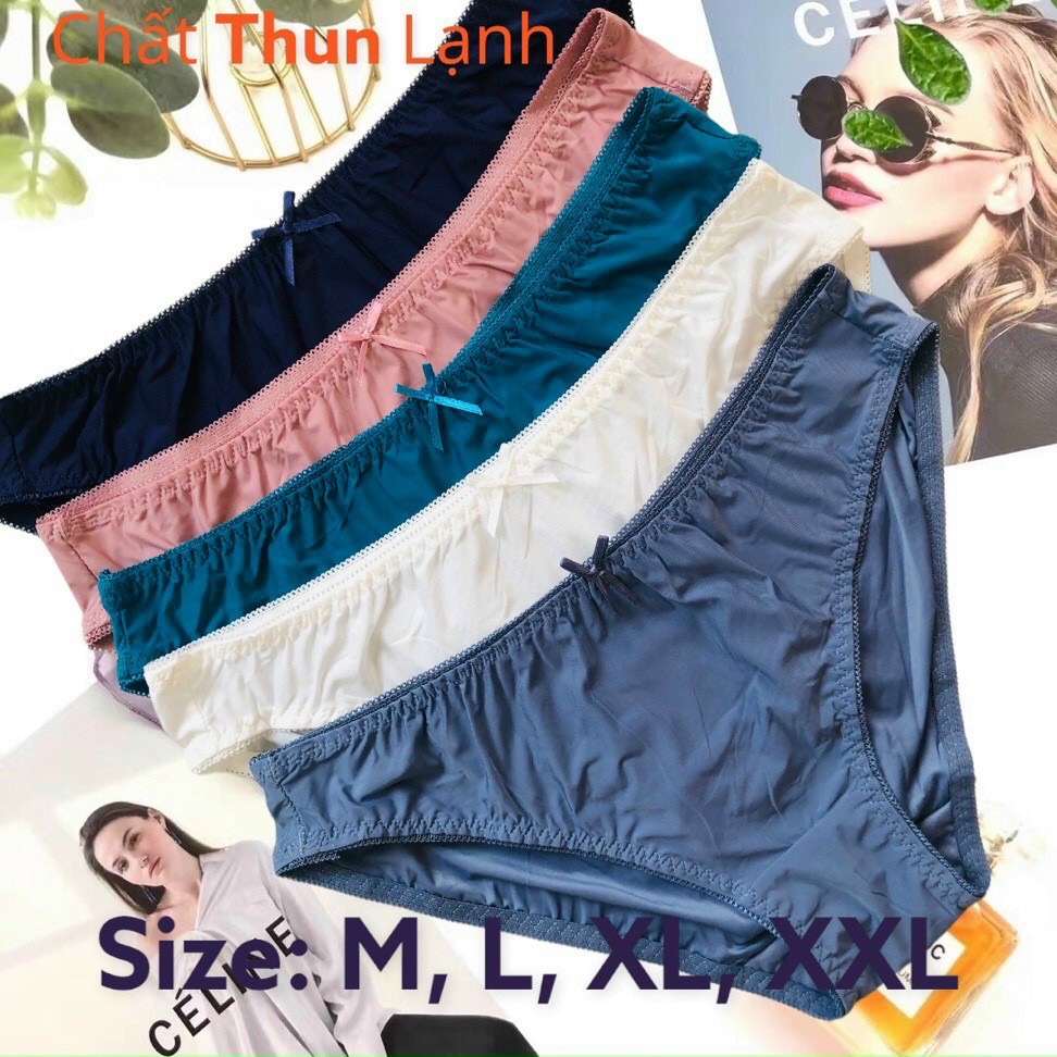COMBO 5 QUẦN LÓT NỮ THUN LẠNH TRƠN LADY 585 – MÁT LẠNH, MỀM MỊN, CO GIÃN TUYỆT ĐỈNH