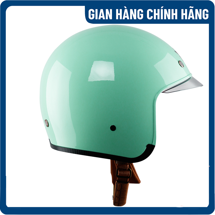 Nón bảo hiểm 3/4 Royal M139 - Kính âm - Xanh ngọc bóng thời thượng - Lót nón tháo rời - Hàng chính hãng - Bảo hành 12 tháng