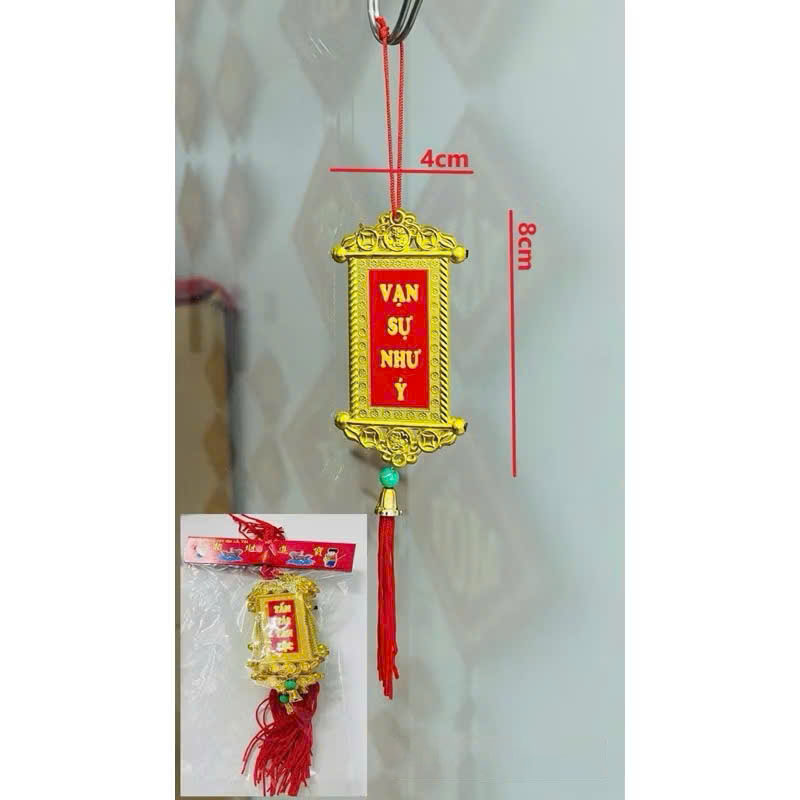 Set 10 Thẻ Bài Dây Treo Câu Chúc Trang Trí Tết