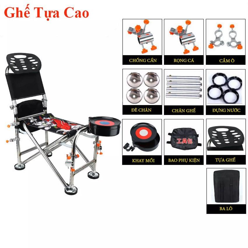 Ghế Câu Cá Địa Hình Ghế câu đài có thể xếp gọn cao cấp ghế ngồi câu cá ghế dã ngoại