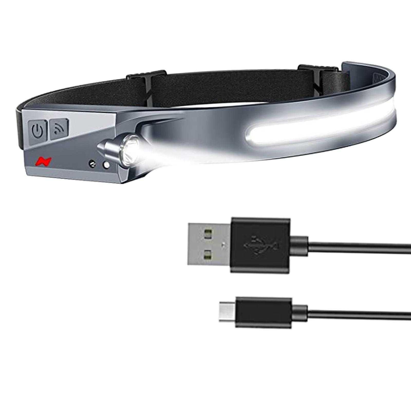 LED  Hand Sensor Silicone Flashlights Head Light for Outdoor