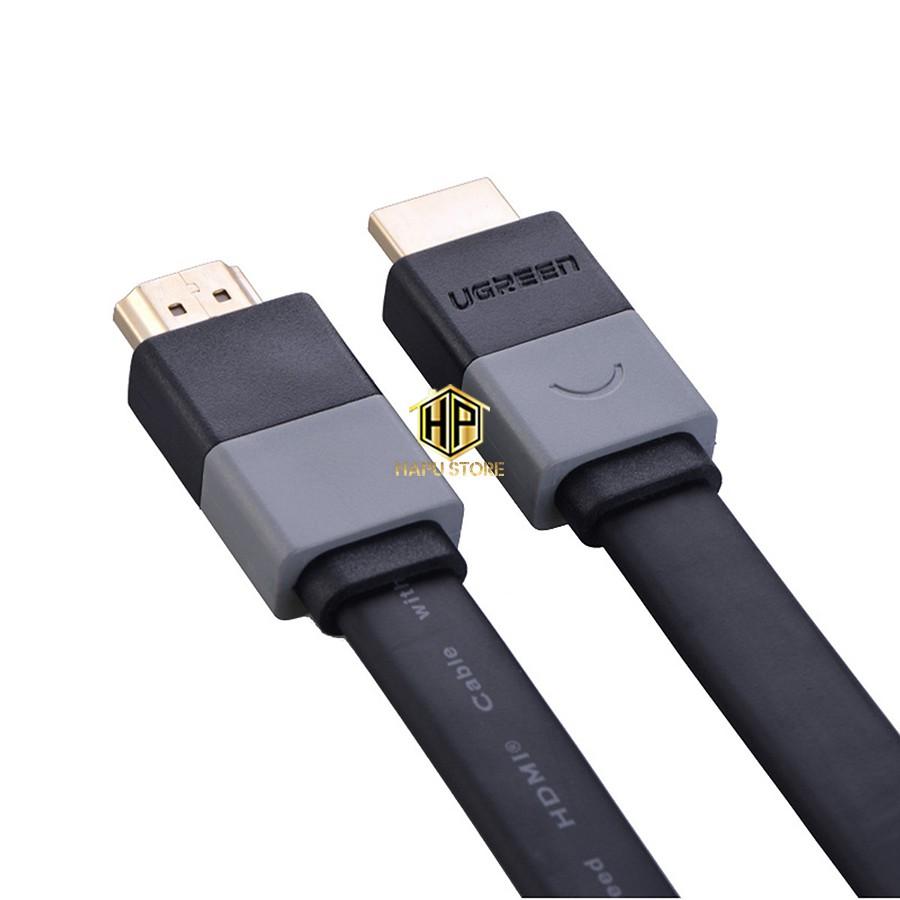 Cáp HDMI dẹt Ugreen 30110 dài 2m hỗ trợ 3D, 4K chính hãng- Hàng Chính Hãng