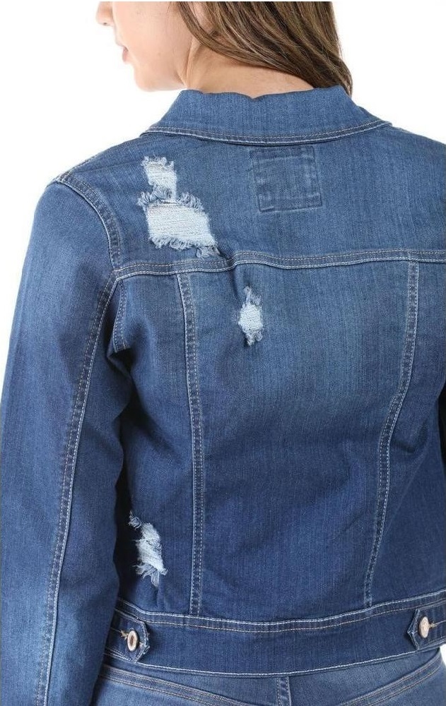 Khoác jeans Cropped denim jacket W/x Jeans dành cho chị em