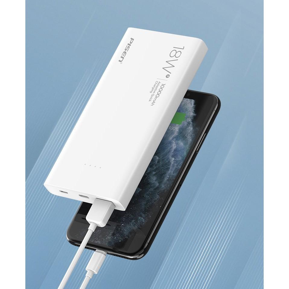 Sạc dự phòng Pisen QUICK Power Sno 10000mAh, 18W (TS-D286) - Hàng chính hãng