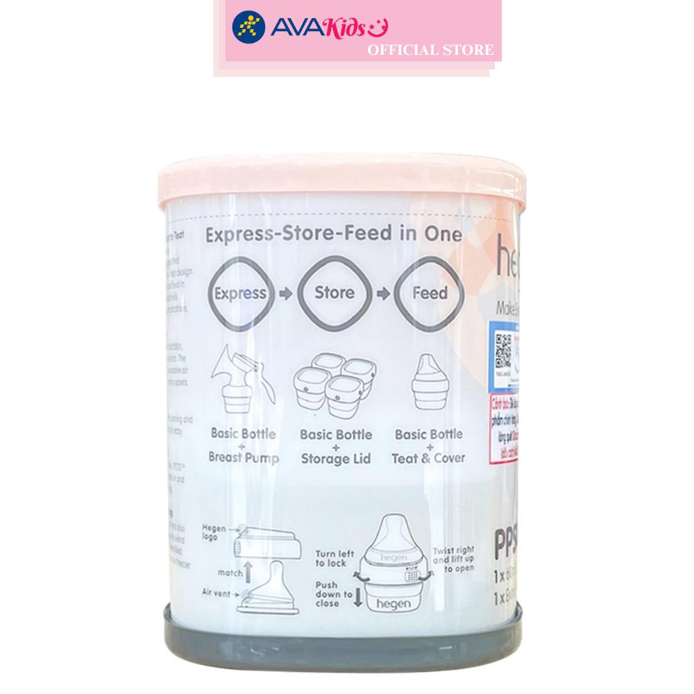 Bình sữa nhựa PPSU Hegen cổ rộng 60 ml (0 – 1 tháng)
