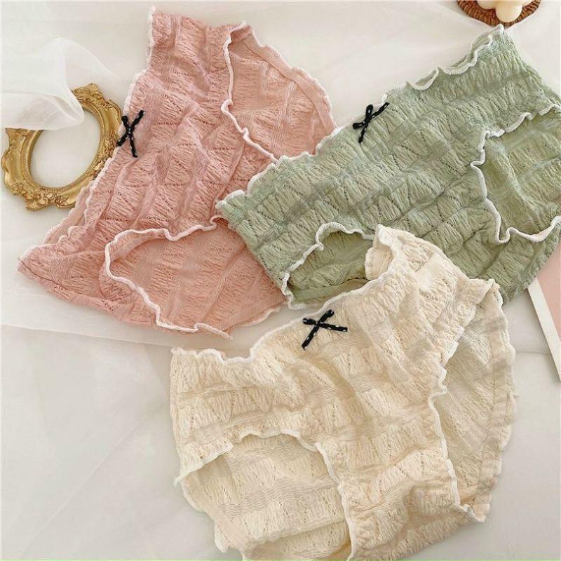 10 Quần lót cotton mềm phối ren #1715