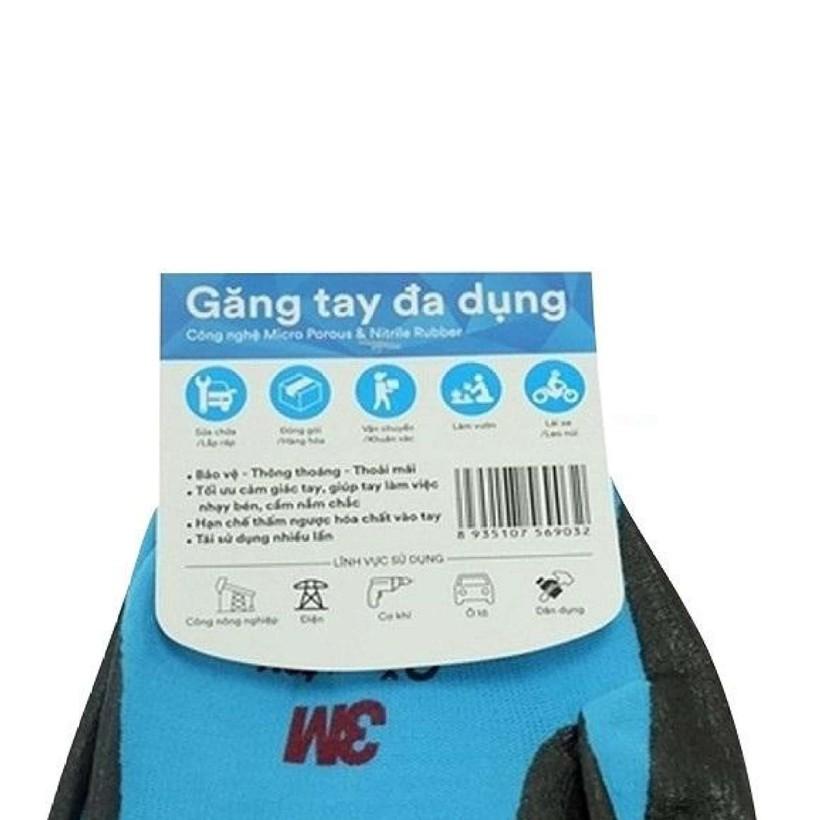 Găng Tay Đa Dụng 3M GTDD - Size L Màu Xanh dương - 3M Long Vu