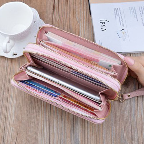 Ví nữ dài 2 ngăn kéo phối màu đẹp thời trang nhiều ngăn tiện dụng TK0090