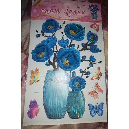 Tranh dán hình hoa 3D in nổi trang trí nhà cửa
