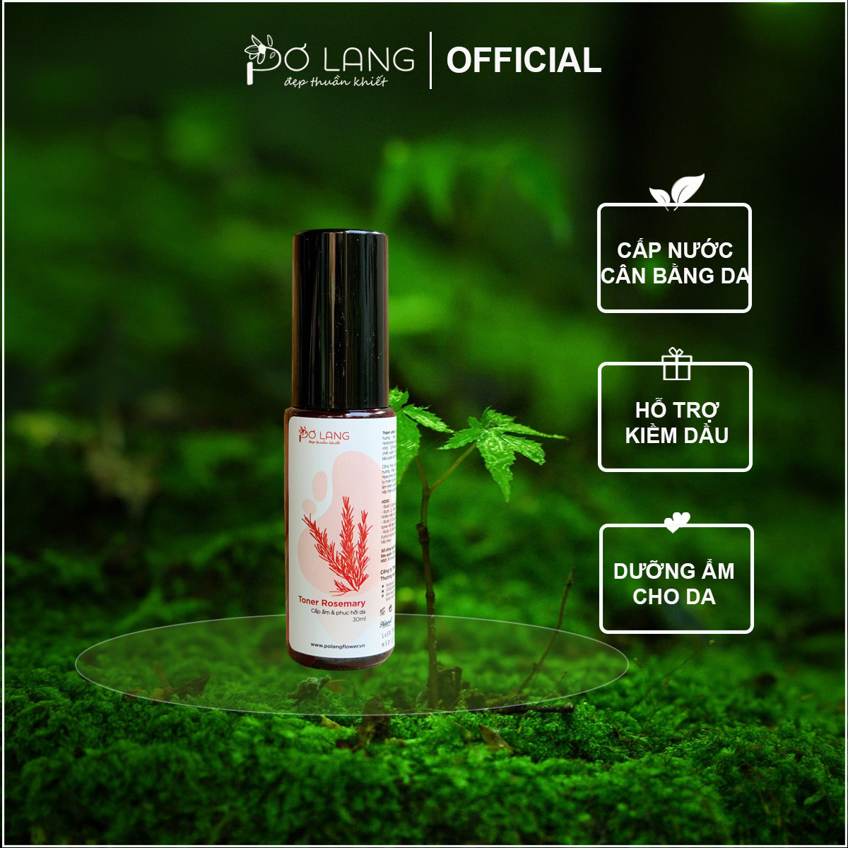 Toner Pơ Lang cấp ẩm và cân bằng da Hương Thảo 30ml