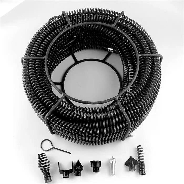 Dây thông tắc đường ống ,đường kinh 16mm dài 3m dùng cho máy khoan FREE SHIP tặng kèm 6 đầu thông và 1 đầu kết nối