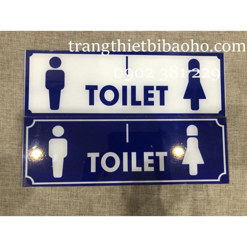 Bảng nhà vệ sinh, toilet, WC nam nữ bằng nhựa Mica 10*30cm