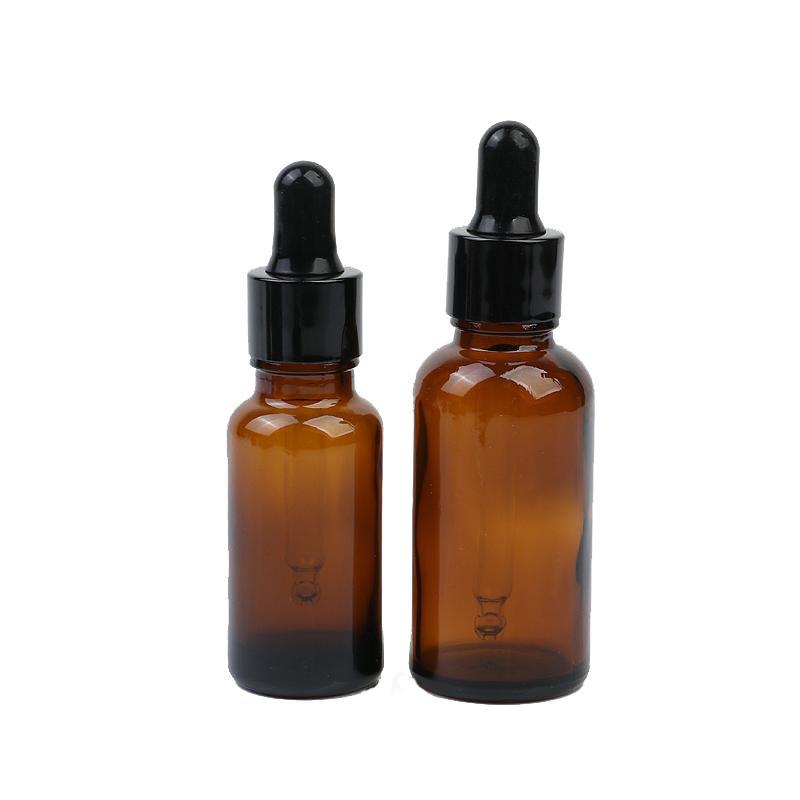 3Pcs Amber Glass Bottle With Dropper, Empty Brown Cosmetex Glass Bottle,