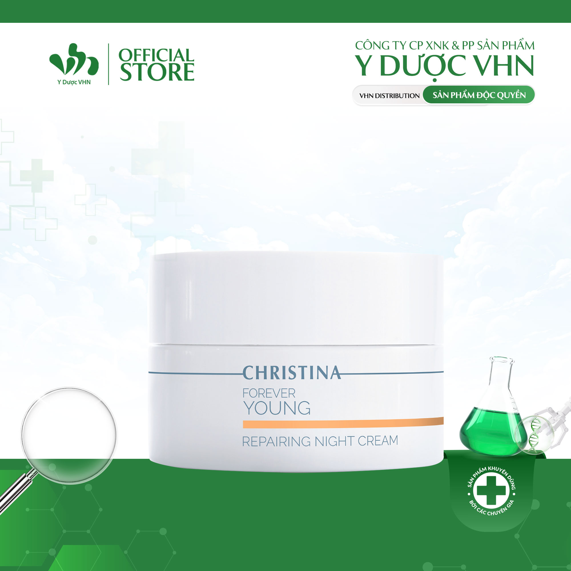 Kem Dưỡng Da Ban Đêm Forever Young Repairing Night Cream CHRISTINA Hỗ Trợ Bổ Sung Collagen, Chống Lão Hóa Da 50ml