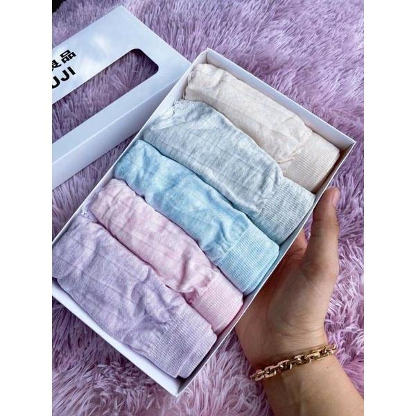 Quần lót nữ cotton hộp 5 quần free size